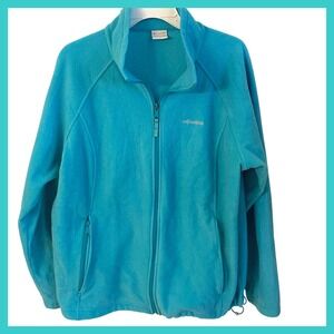 Columbia Sportswear Women's Blue Fleece Full Zip Jacket 2X